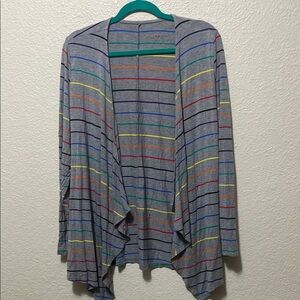 Torrid Super Soft Knits Women's Gray & Striped Sweater. Good Condition. Size 1.